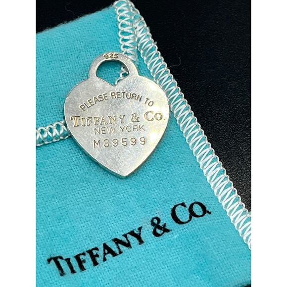 Authentic Tiffany & Co. Sterling Silver Please Return To Tiffany Heart Pendant - Picture 4 of 8